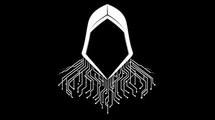 Poster - Cyber security hacker concept vector design for digital protection and online safety illustration