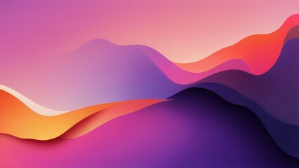 Aufkleber - Colorful Abstract Wave Pattern Digital Art Background in Pink, Purple and Orange colors
