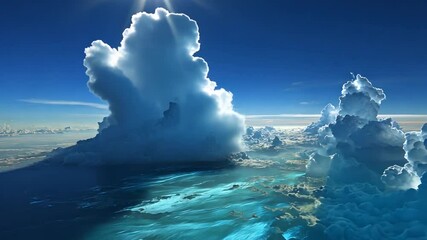 Poster - Cinematic Flyby of Planet Reveals Stunning Storm Systems Generative AI