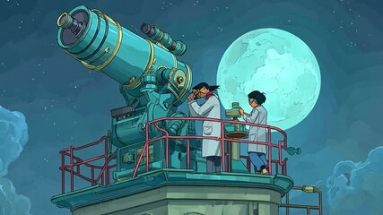 Poster - Scientists Use Powerful Telescope on Distant Planet Generative AI