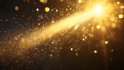 Wall Mural - golden light beam burst