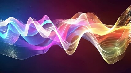 Fototapete - Colorful Abstract Wave Patterns Dynamic Visual Experience of Blue, Pink, and Orange, Showcasing Fluid Motion and Energy in Vibrant Spectrum of Creativity and Innovation.