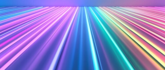 Fototapete - Abstract Neon Light Stripes Background