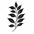 © Asha - Minimalist Botanical Silhouette Art: Organic Leaf and Branch Illustration for Eco-Friendly Decor