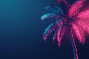 Wall Mural - neon palm tree