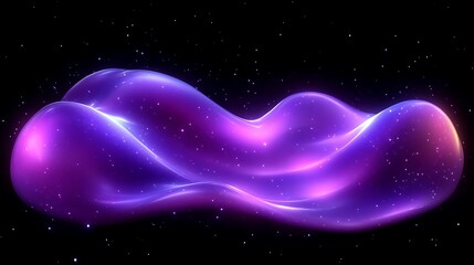 glowing purple abstract form in space.