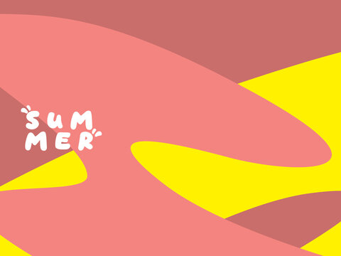 Creative concept of bright and attractive summer card set. Modern abstract art design with wavy shapes and lines. Template for celebration, advertisement, banner, cover, label, poster, sale, etc.	
