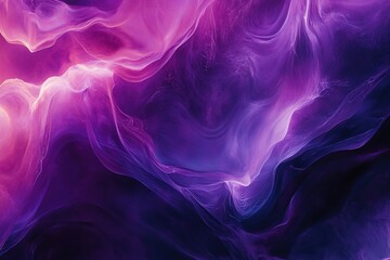Poster - Nebulous Purple Dream: Ethereal Flows of Color