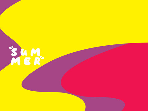 Creative concept of bright and attractive summer card set. Modern abstract art design with wavy shapes and lines. Template for celebration, advertisement, banner, cover, label, poster, sale, etc.	