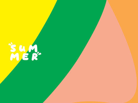 Creative concept of bright and attractive summer card set. Modern abstract art design with wavy shapes and lines. Template for celebration, advertisement, banner, cover, label, poster, sale, etc.	