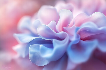 Poster - Pastel Petal Perfection: Delicate flower with soft pink purple and blue hues
