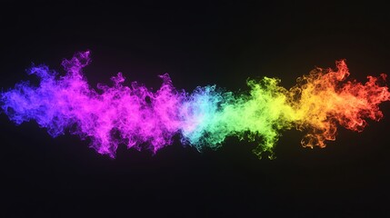 Aufkleber - Abstract rainbow colored smoke