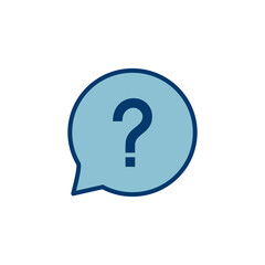 Poster - Question Icon vector isolated on white background. Question mark sign. help icon. Faq