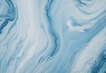Aufkleber - high resolution liquid marble texture design light blue marbling satin silk like surface different blue lines vibrant abstract digital paint design background