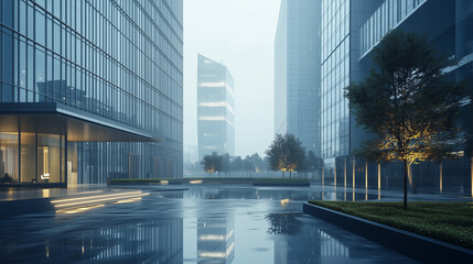 Wall Mural - modern city at night