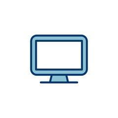Fototapete - Computer icon vector isolated on white background. PC Icon vector. Computer monitor icon. Flat PC symbol