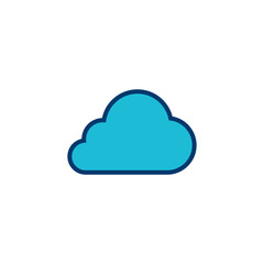 Poster - Cloud icon vector isolated on white background. cloud computing icon