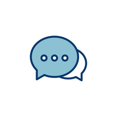 Poster - Chat icon vector isolated on white background. Chat vector icon. Speech bubble. message. contact us