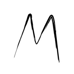 Leinwandbilder - The letter M is drawn in a messy, jagged style