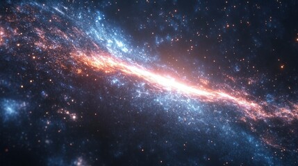 Aufkleber - Vibrant nebula with glowing gas and dust clouds in deep space.