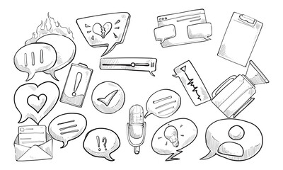 communication handdrawn collection