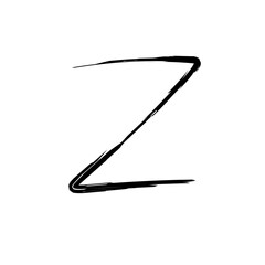 Leinwandbilder - The letter Z is drawn in a messy, jagged style