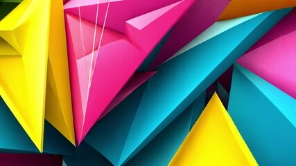 Poster - colorful paper planes in vibrant pink, blue, and yellow create dynamic and playful composition, show