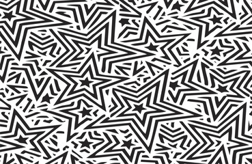 Poster - Star pattern texture. Repeating directional shape background. Resource graphics.