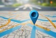 © sandra - location element navigation gps place route locator background pointer position direction mark travel destination design road render blue 3d pin marker sign symbol map icon graphic point flat buttons