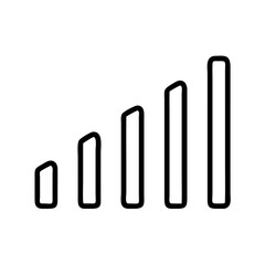 Poster - Signal Strength Bars Icon - Outline Style