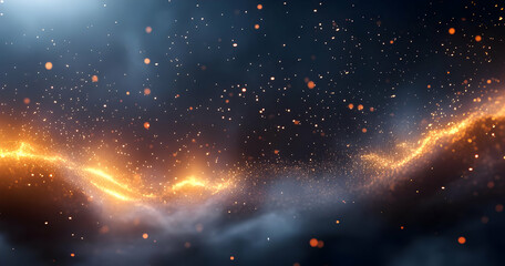 Wall Mural - a breathtaking cosmic scene featuring vibrant particles and glowing currents, embodying the beauty o
