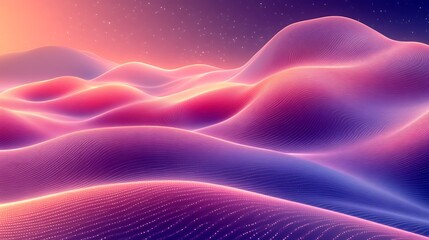 Wall Mural - abstract vibrant pink and purple landscape.
