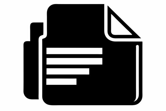 a file document design silhouette vector illustration