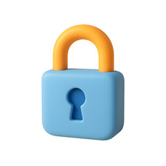Poster - 3D padlock icon symbolizing security or privacy in digital contexts with PNG transparent background for business and web illustration.
