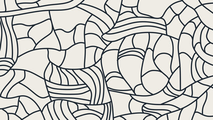 Poster - Abstract Pattern Texture Curved Lines with Retro Style. Abstract wavy lines background