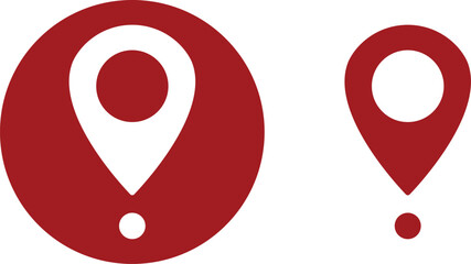 Poster - Set of map pin location icons. Modern map markers vector isolated on transparent background. GPS location symbol collection. Modern map markers global positioning system and travel destinations.