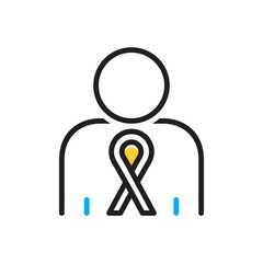 Wall Mural - multi color icon for cancer