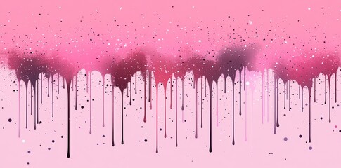 Poster - pink background with black and white splatters. pattern design suitable for wall art prints or wallp