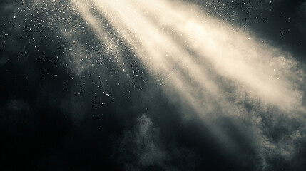 Wall Mural - Light shafts from above illuminating floating dust