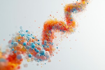 Aufkleber - colorful, swirling bubbles float against a light background. ideal for technology, science, or creat