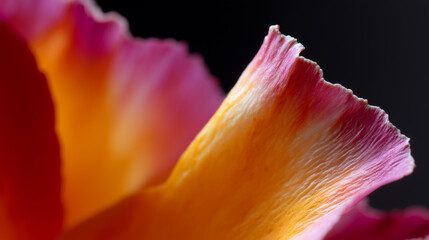 Leinwandbilder - Vibrant close up of flower petal with rich texture and contrast