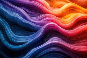 Poster - Abstract colorful wavy lines flowing smoothly, creating a vibrant and dynamic visual experience.