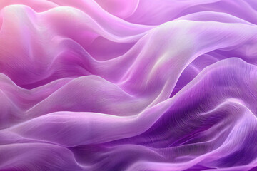 Poster - Soft, flowing purple fabric with ombre effect, creating elegant waves and textures.