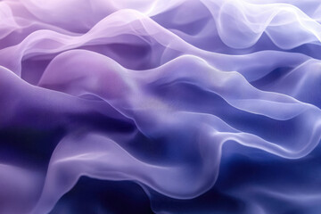 Poster - Soft, flowing purple chiffon fabric with a gradient ombre effect.