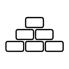 Poster - Brick wall vector illustration construction material building blocks outline design architecture pattern 100