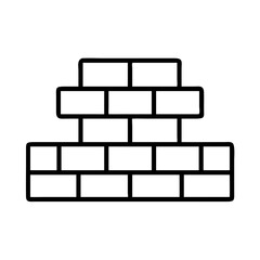 Poster - Outline brick wall illustration for construction design and architecture projects and building materials design