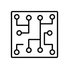 Poster - Circuit board diagram vector illustration for electronic schematic and system design and engineering use
