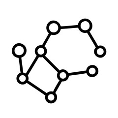 Aufkleber - Network connection diagram with nodes and lines for data visualization and relationship representation symbol