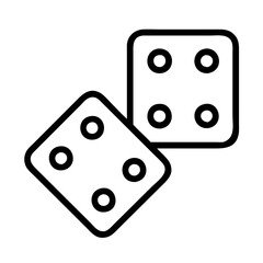 Poster - Dice game icon vector illustration for casino games and board games with luck and chance element design