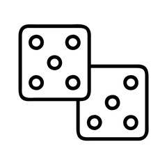 Poster - Dice vector icon illustration for casino games board games gambling and luck concept flat design line art 100